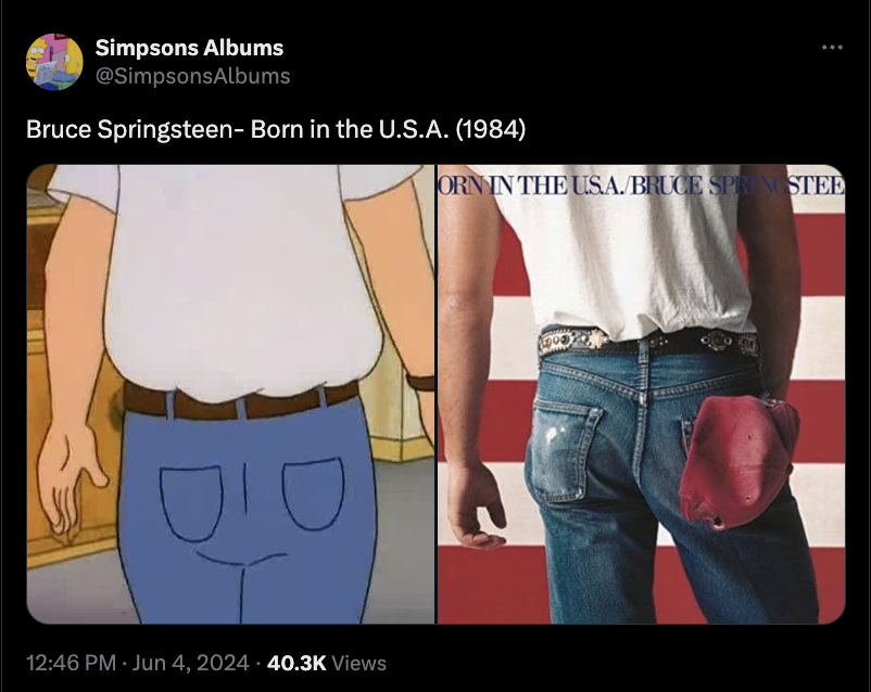 bruce springsteen born in the usa - Simpsons Albums Bruce Springsteen Born in the U.S.A. 1984 Orn In The Usa. Bruce Springstee Views